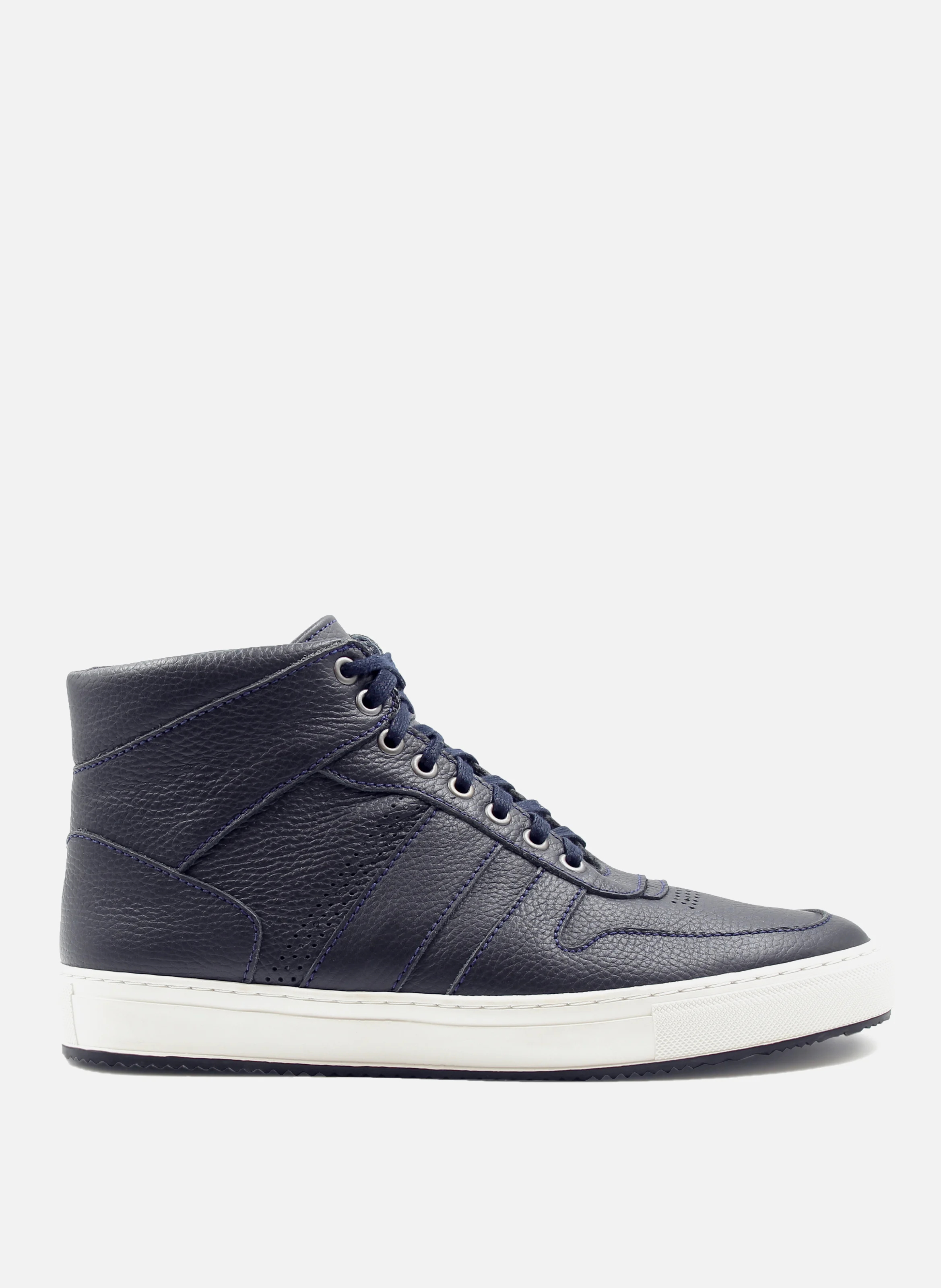 Baskets gaspard cuir grainé | Bleu