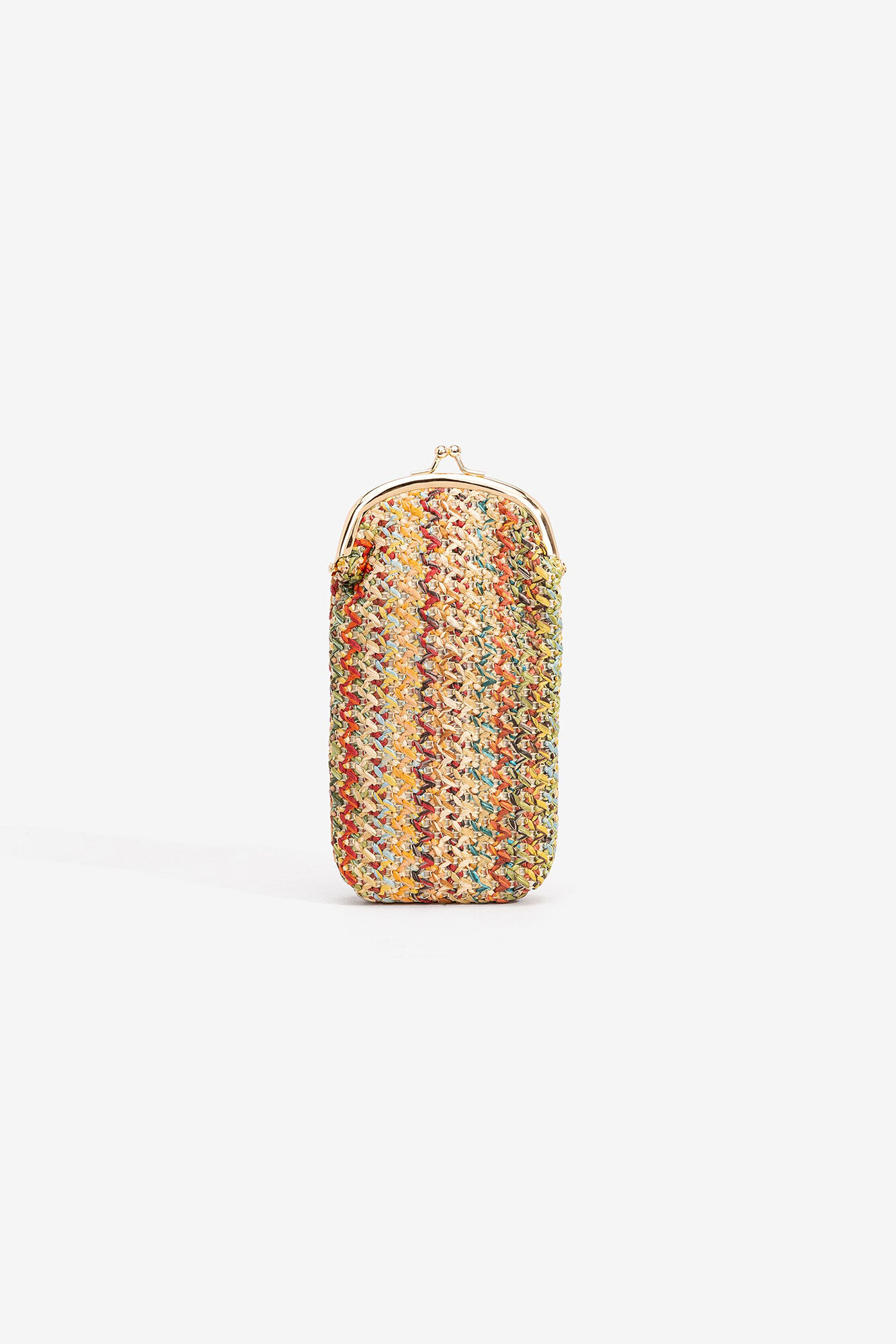 Estuche para gafas efeito rafia - laranja