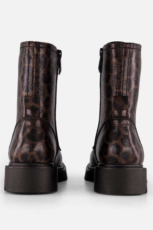 Tamaris Leopard Veterboots zwart Textiel