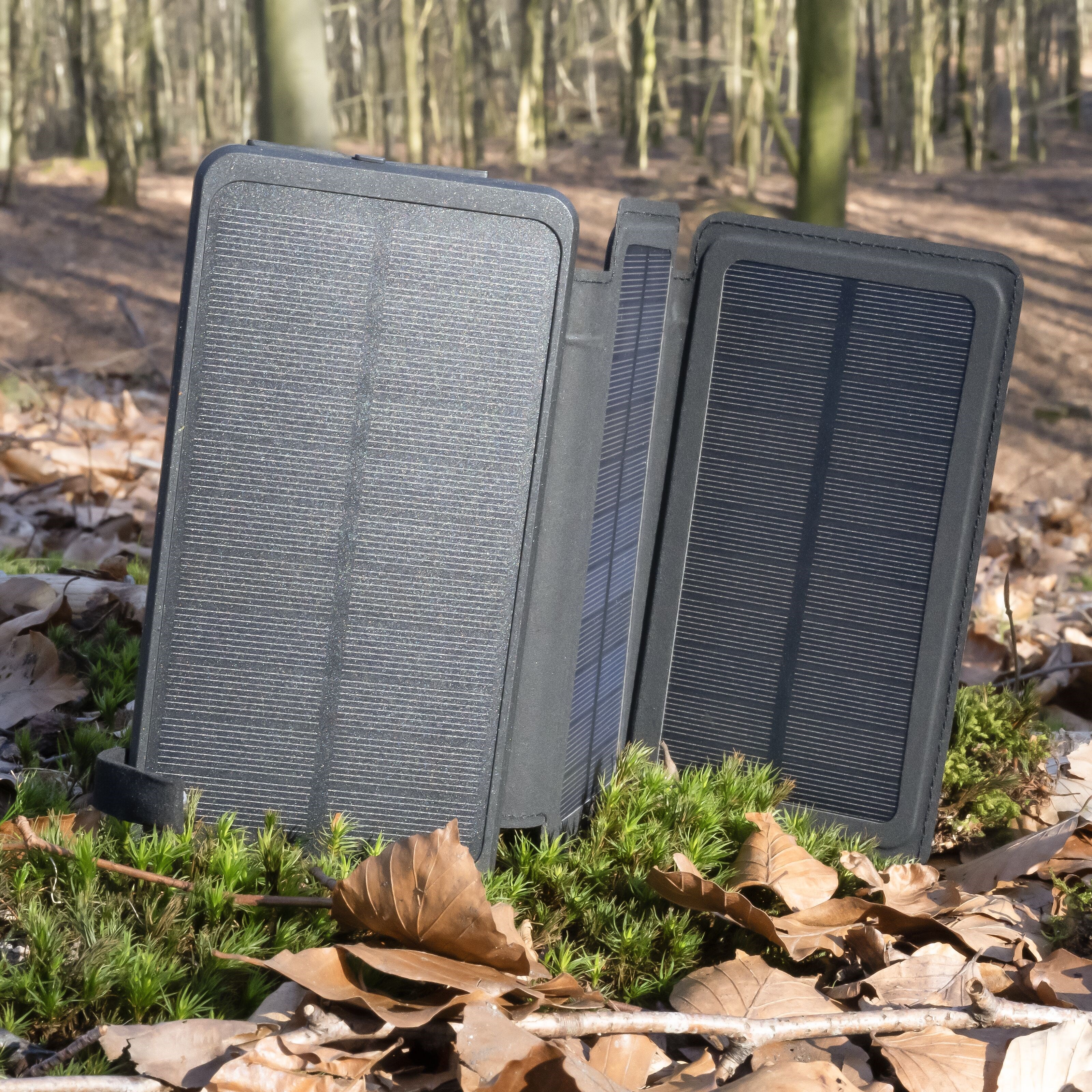 Linocell Powerbank med solcellelading 16 000 mAh