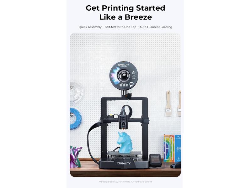 Creality 3D-Drucker Ender 3 V3 KE Schneller und kompakter 3D-Drucker mit Auto-Leveling und einer maximalen Druckgeschwindigkeit von 500 mm/s