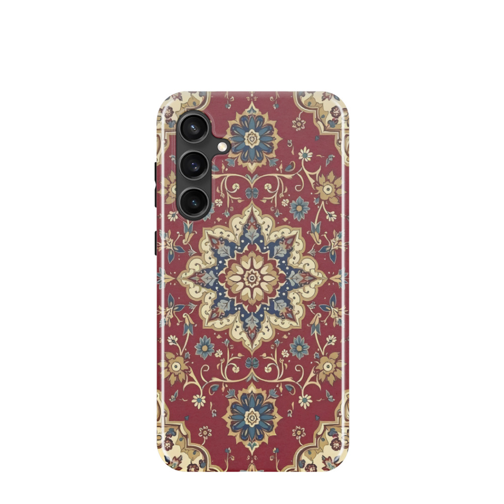 Samsung Galaxy S23 FE Hybrid (Kunststoff / Gummi) Hülle Orientalische Pracht 2 - Rot