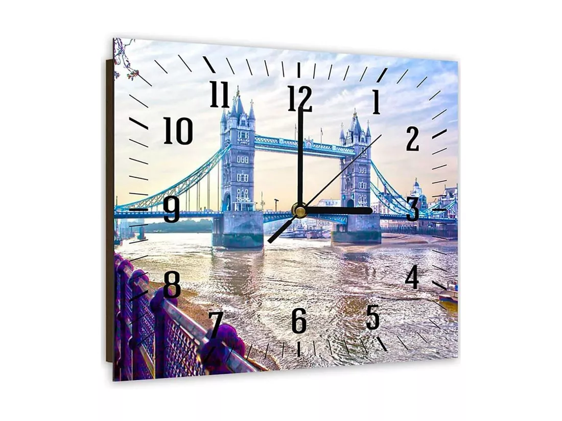 Horloge Murale Décorative Scène Londres Classique - 40 x 40 cm
