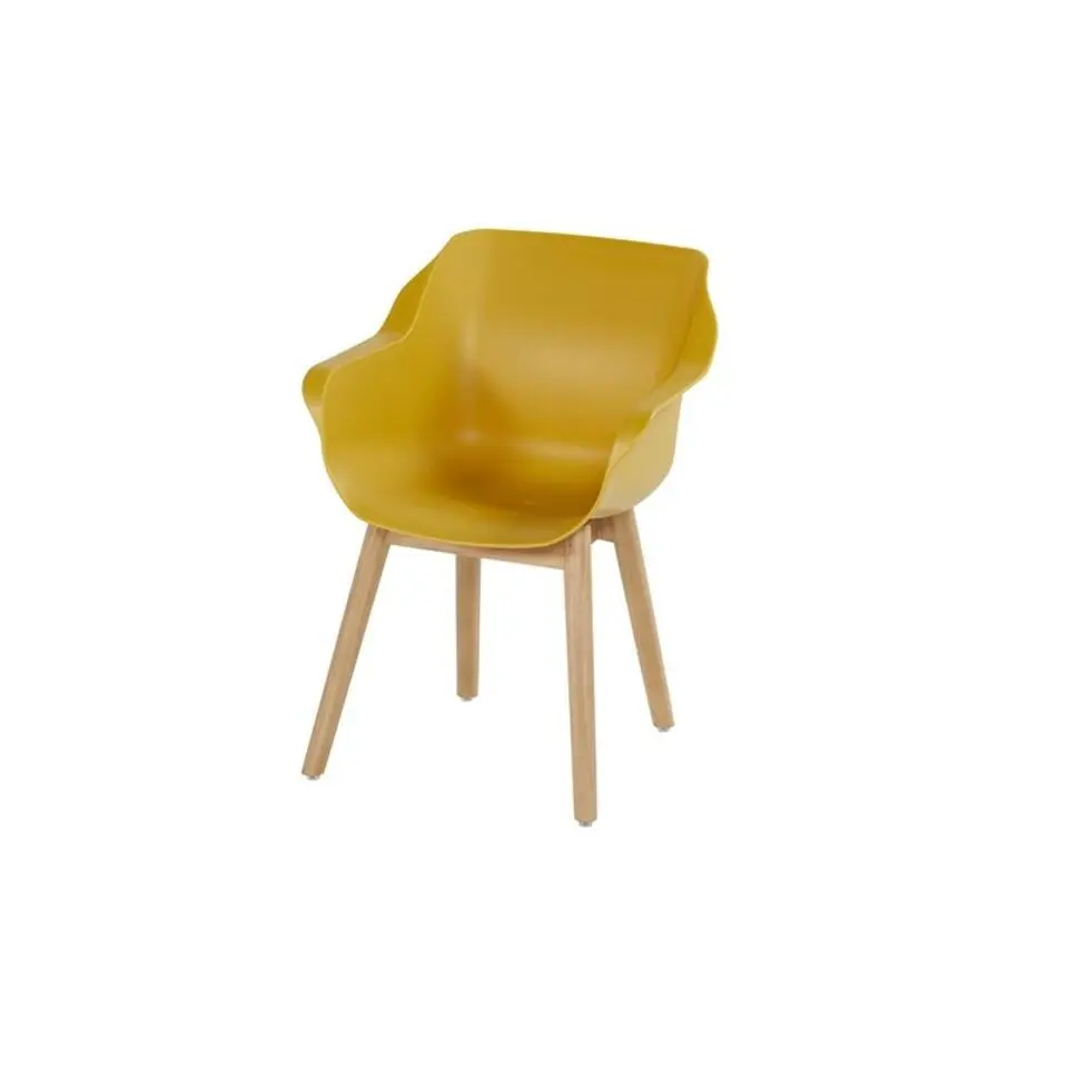 Set van 2- Hartman Sophie Studio diningstoel- Curry Yellow- Teak poot