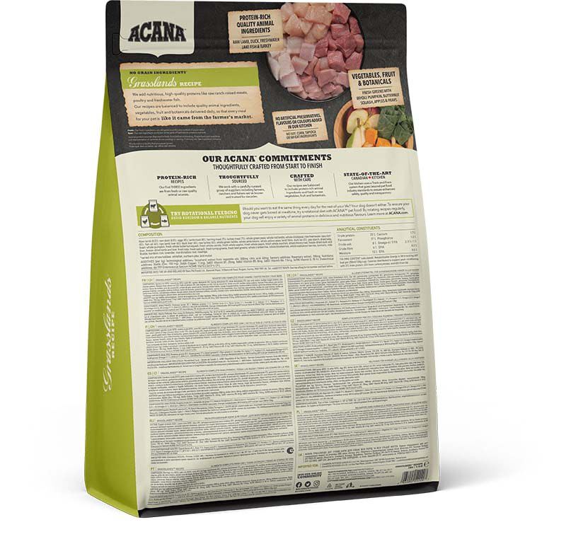 Acana Regionals Grasslands Dog Highest proteïn - Hondenvoer - 2 Kilogram - eend, lam