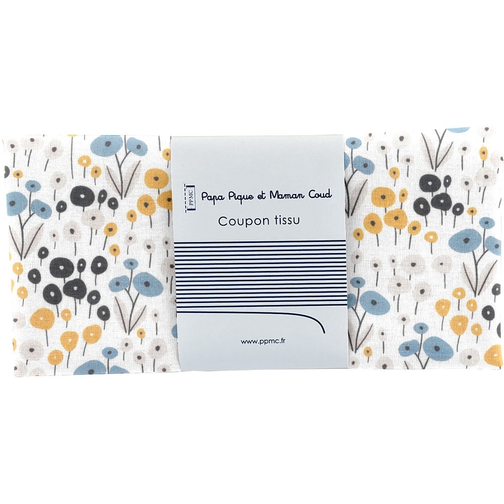 Coupon Tissu 50 Cm Fleurs Graphique Ex1051