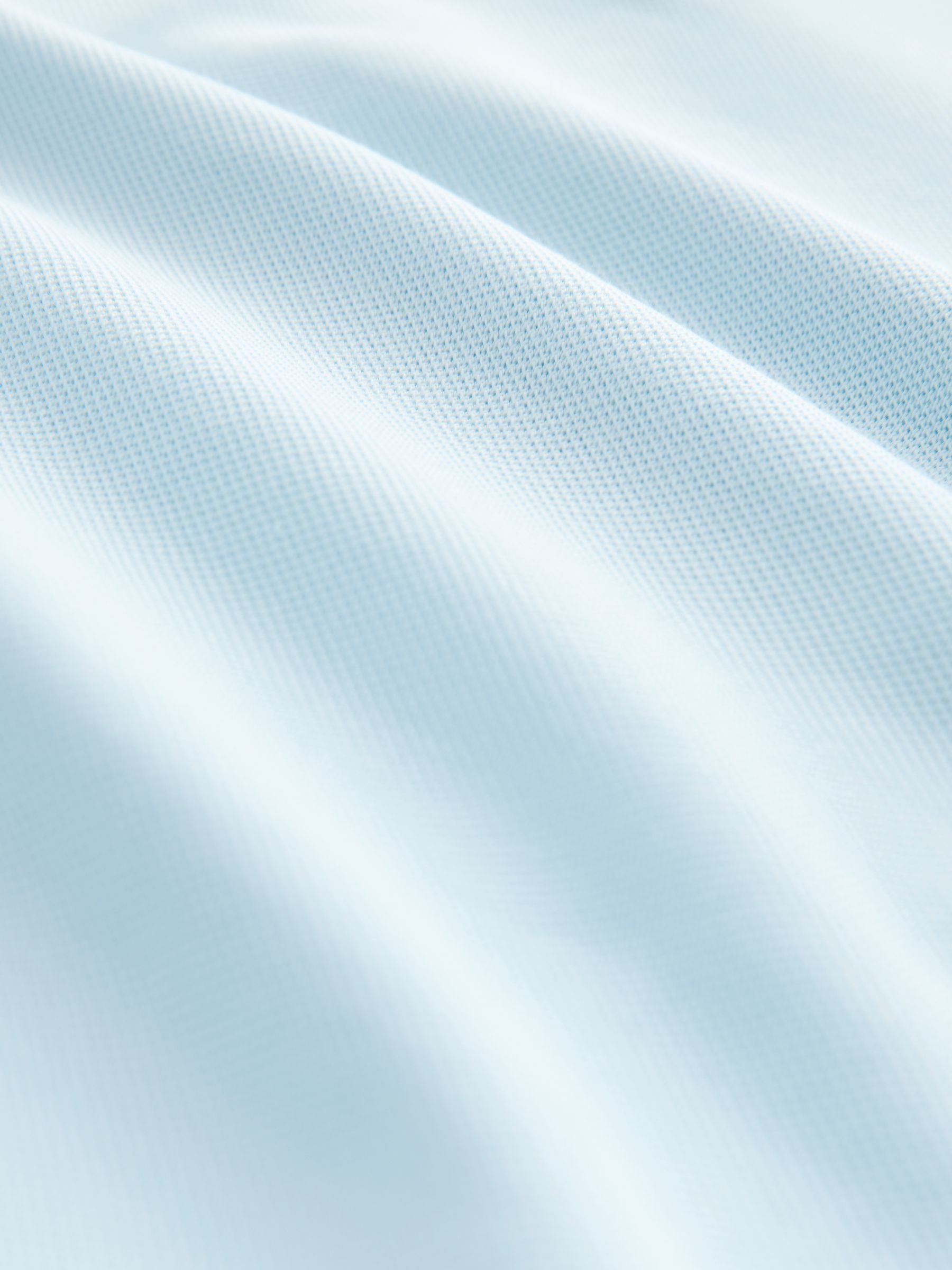 Lichtblauwe ottoman - Regular fit poloshirt met korte mouwen en contrasterende randen