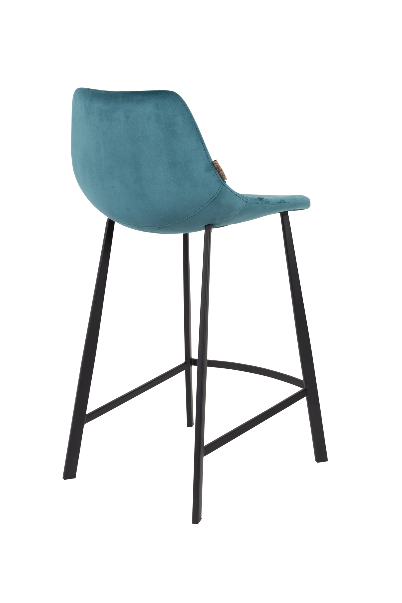 Barkruk Franky  velvet (zithoogte 65 cm) blauw - set van 2
