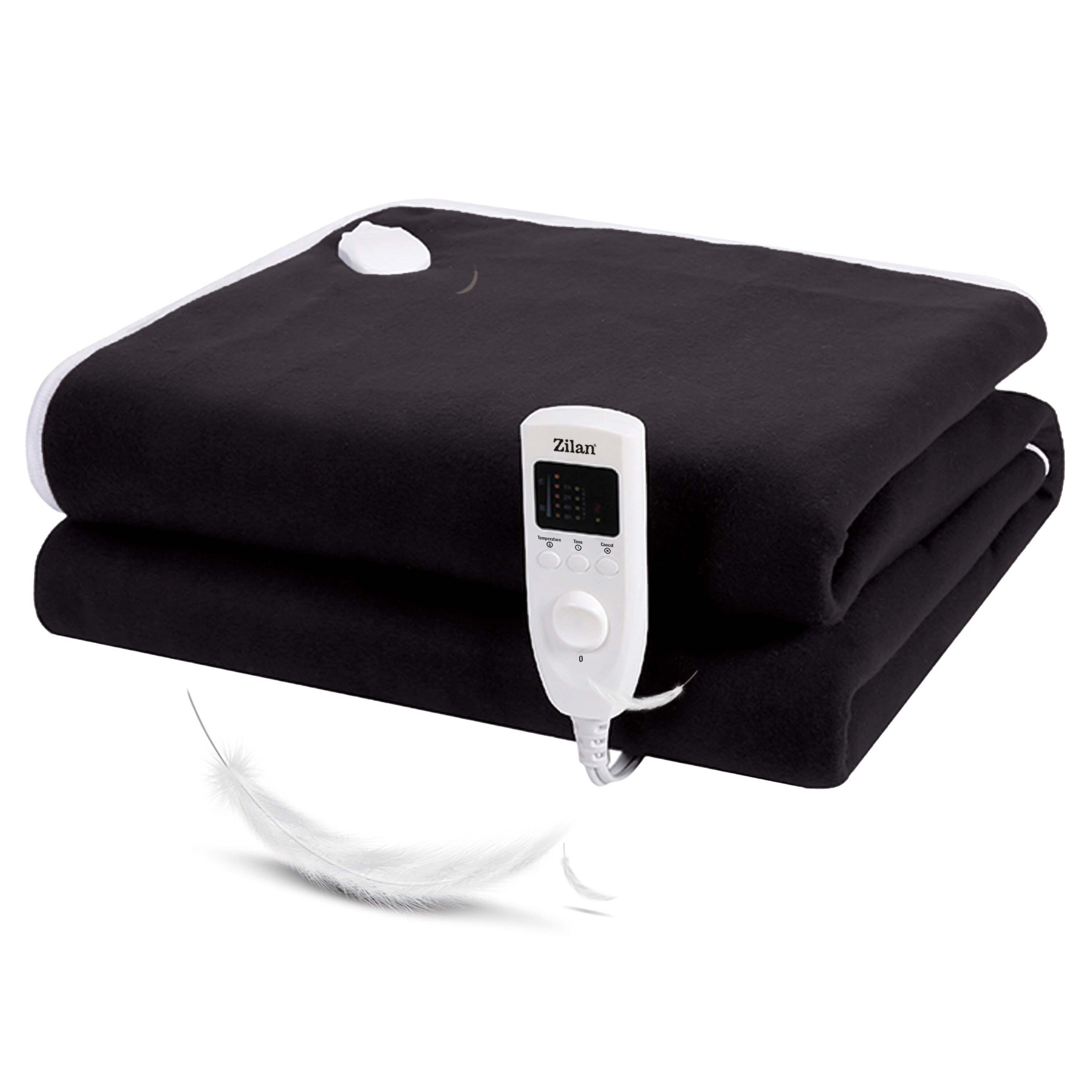 Zilan Elektrische Heizdecke mit Timer Wärmedecke 150x80cm schwarz