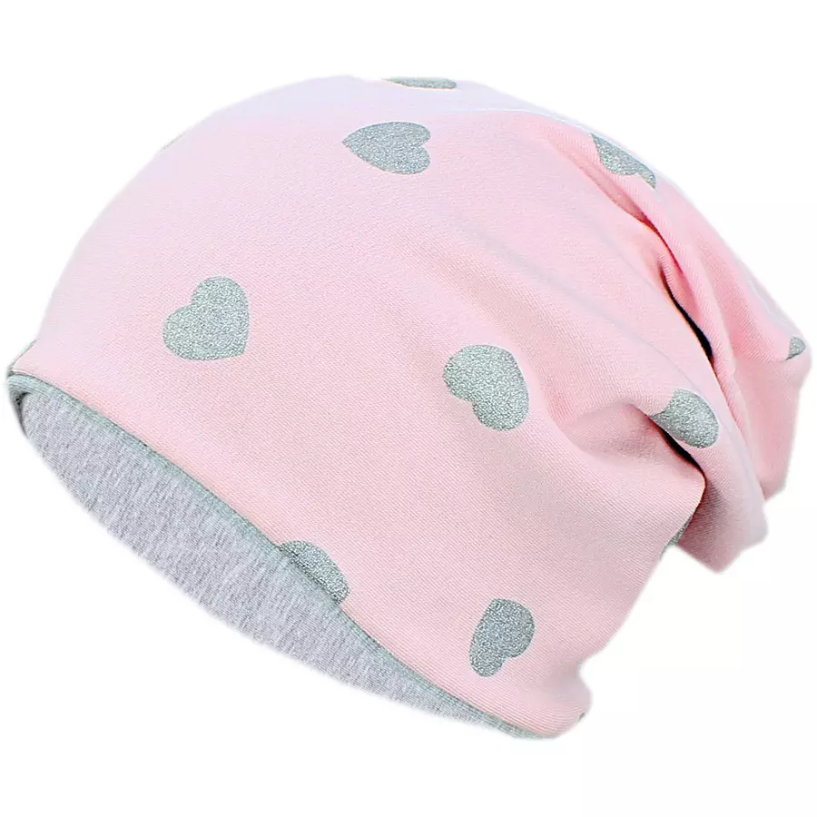 TupTam Unisex Kinder Beanie Mütze Schlauchschal Set rosagrau