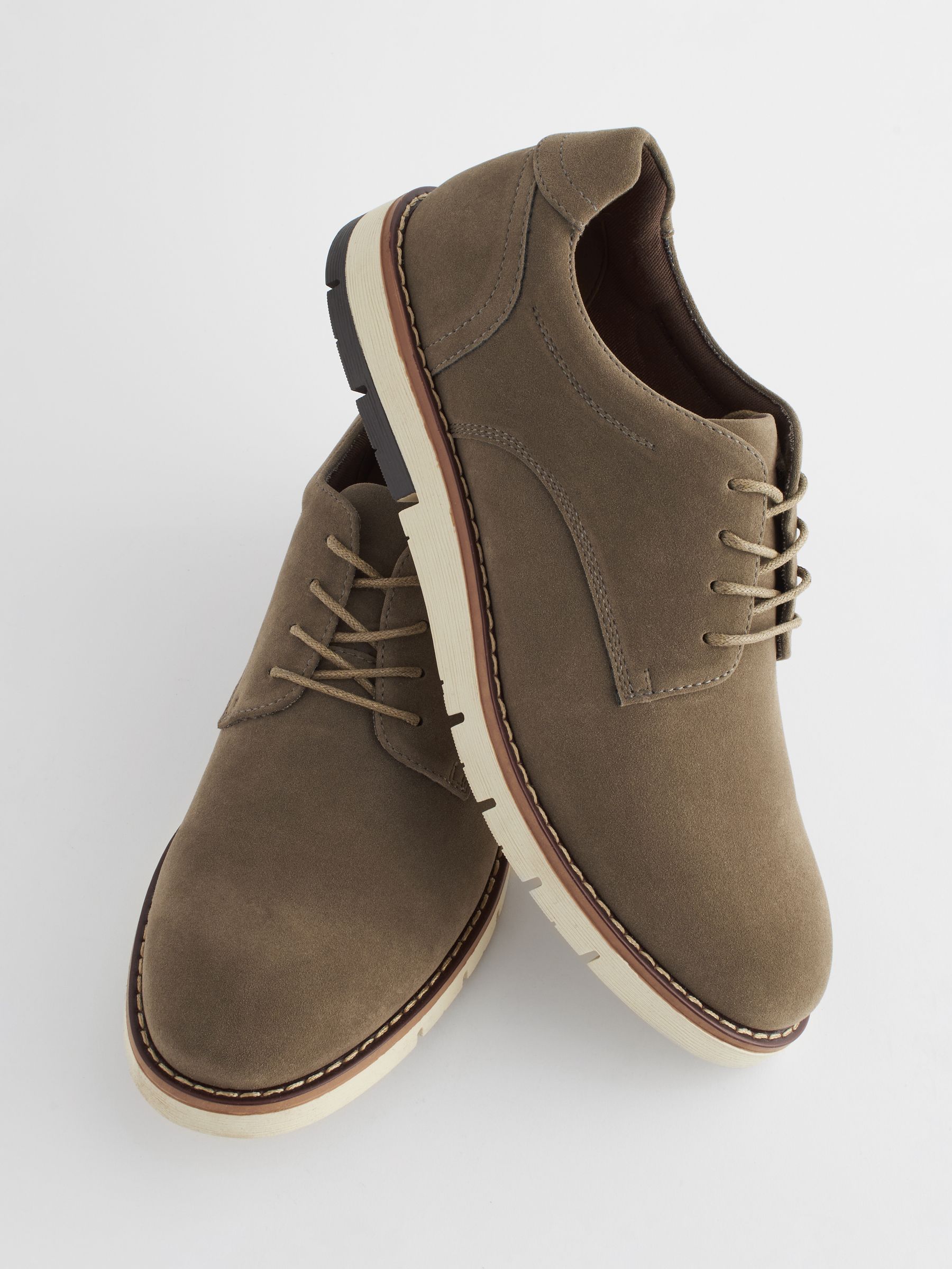 Taupe bruin - Sportschoenen met sleehak