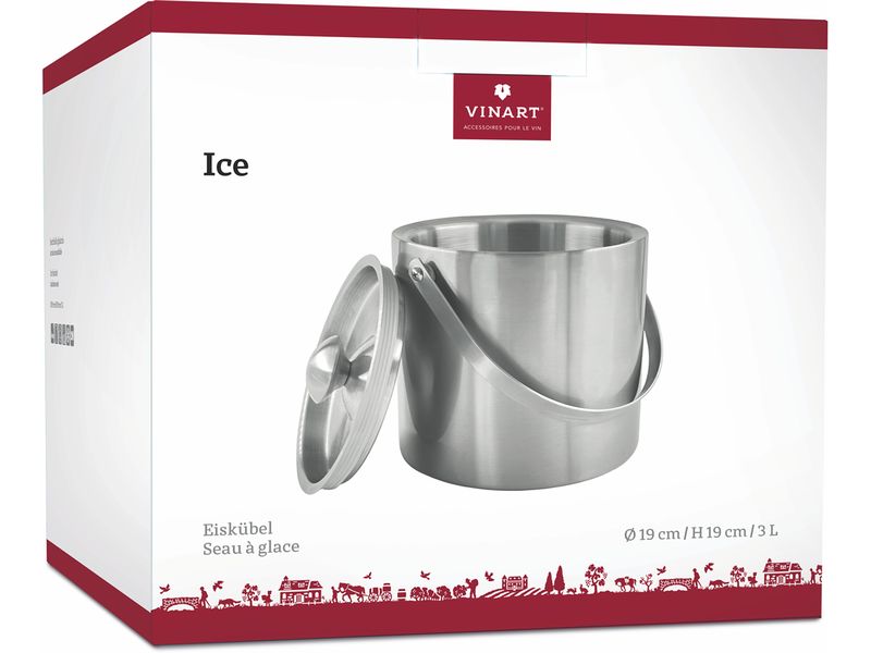 Vinart Eiswürfelform Silber Eiseimer