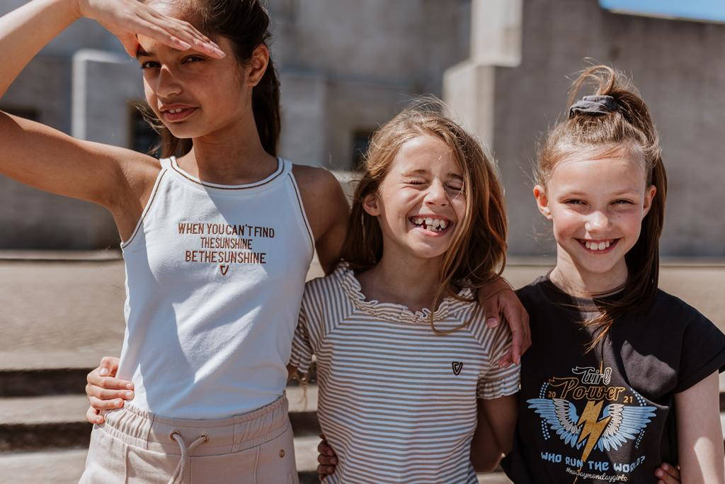 No Way Monday T-shirt met printopdruk donkergrijs