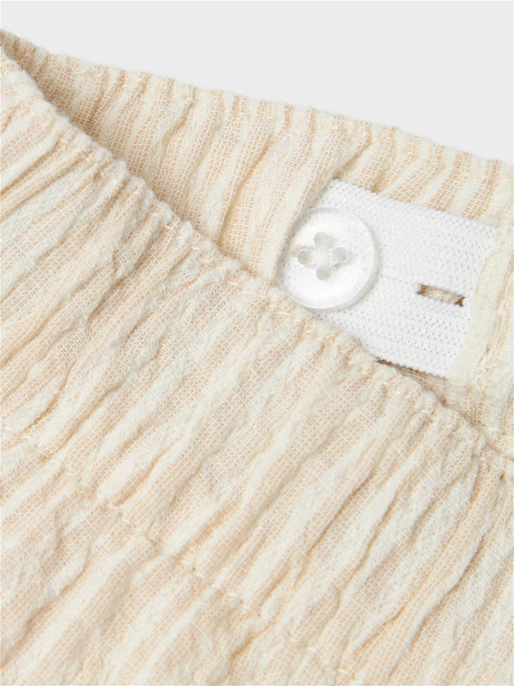 NAME IT baby gestreepte casual short NMMFEDENIS beige/ecru