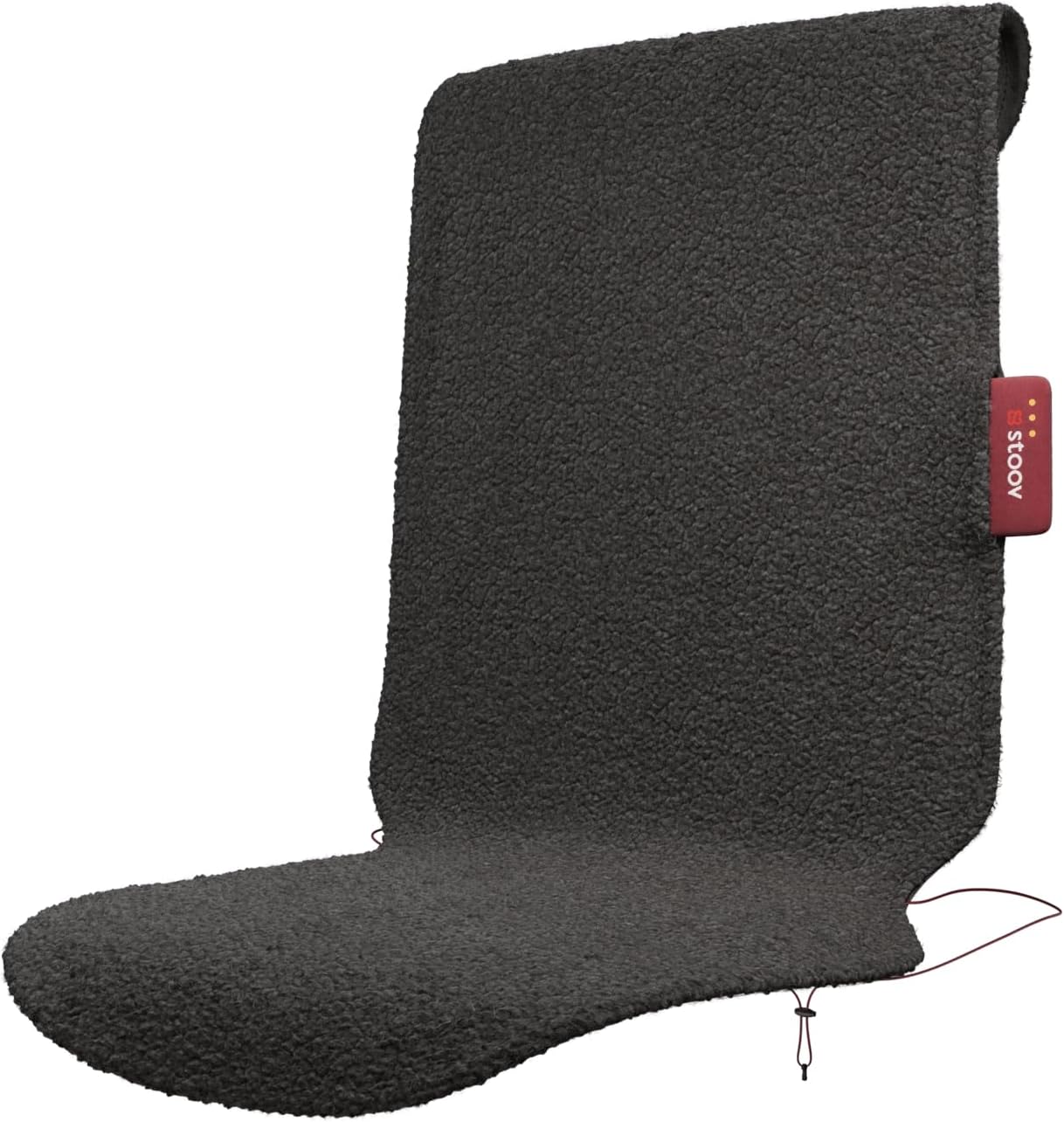 STOOV Big Hug³ - Sitzheizung - Drahtlos - Infrarot-Wärmetechnik - Flex Batterie mit 1,5 bis 3 Stunden drahtlose Wärme - 45x115 cm - Wollig Grau