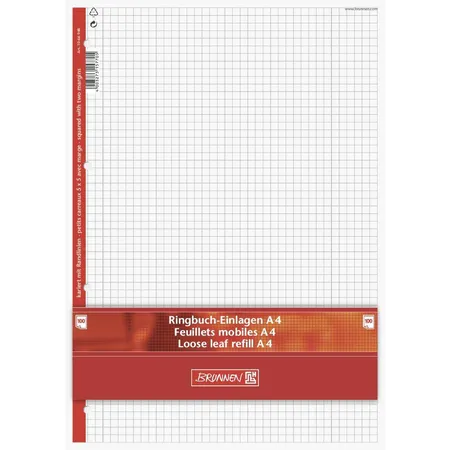 BRUNNEN Ringbucheinlagen, 70g/m², A4, 100 Blatt