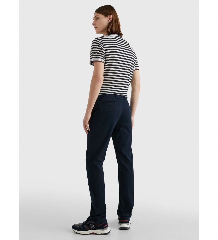Calça chino Tommy Hilfiger Denton 1985 Collection, azul marinho.