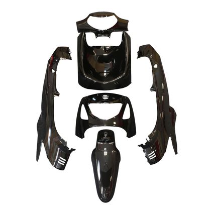 Kit carénage P2R noir brillant (6 pièces) maxi-scooter - Noir