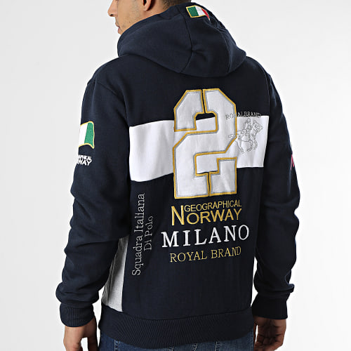Sweat Zippé Capuche Filio Bleu Marine