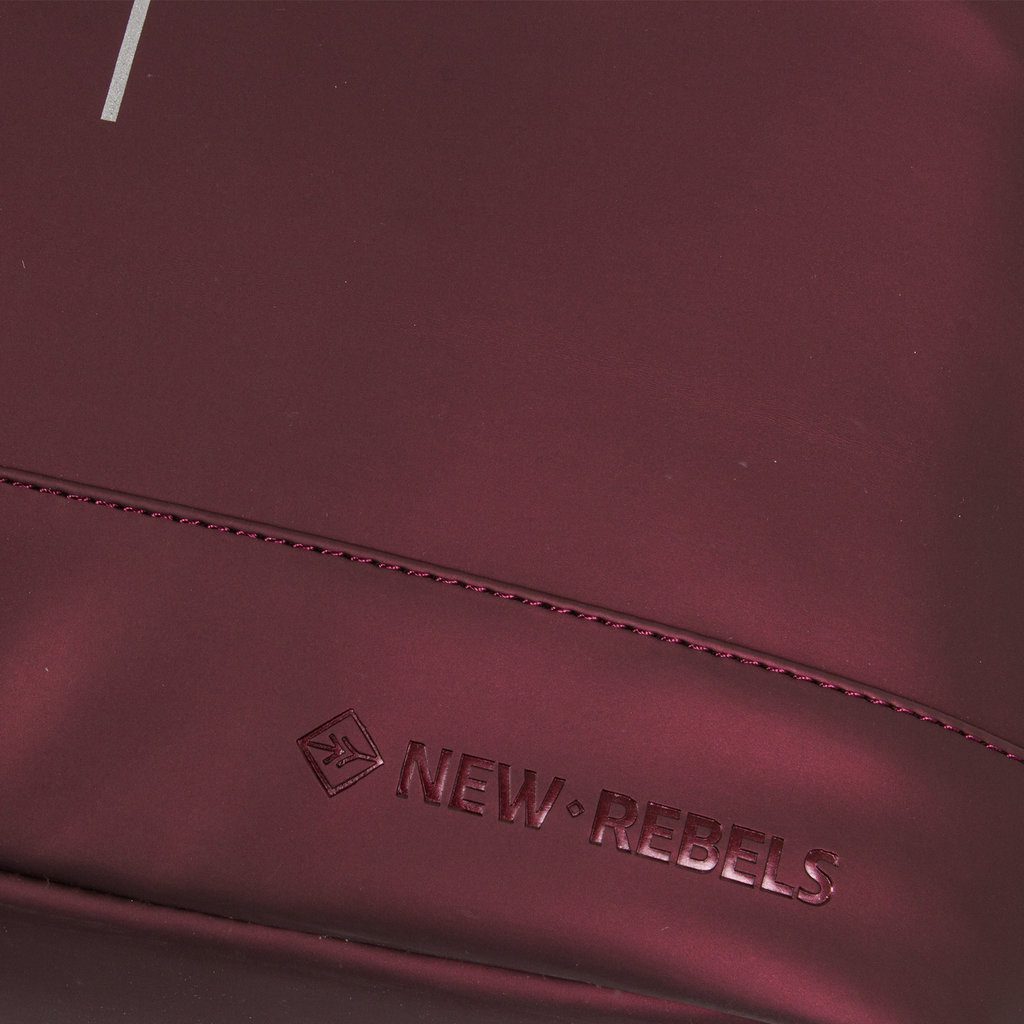 New Rebels Mart New York Rolltop Backpack Metallic Burgundy