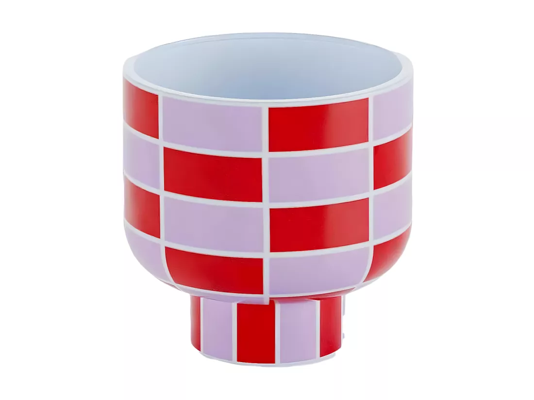 VERSAILLES - Vase céramique motif damier