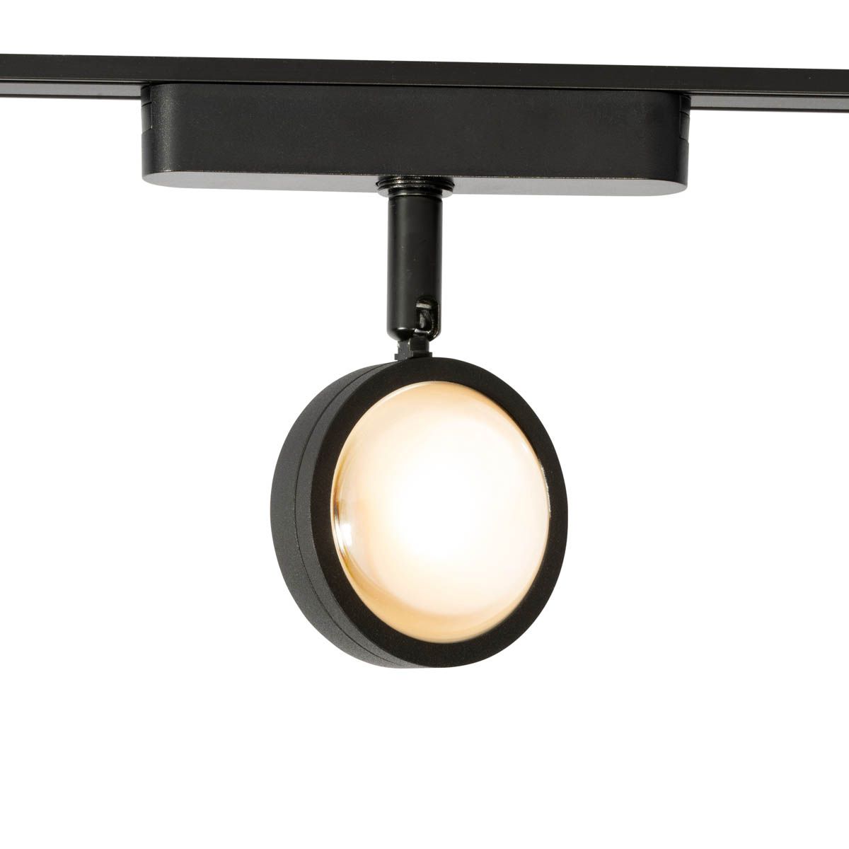 Moderne spot zwart voor railsysteem 1-fase incl. LED draai- en kantelbaar - Magnetic Lance