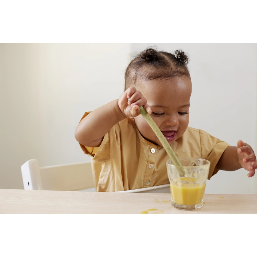 everyday® baby Trinkhalme Silikon 6er-Set, graugelbviolett