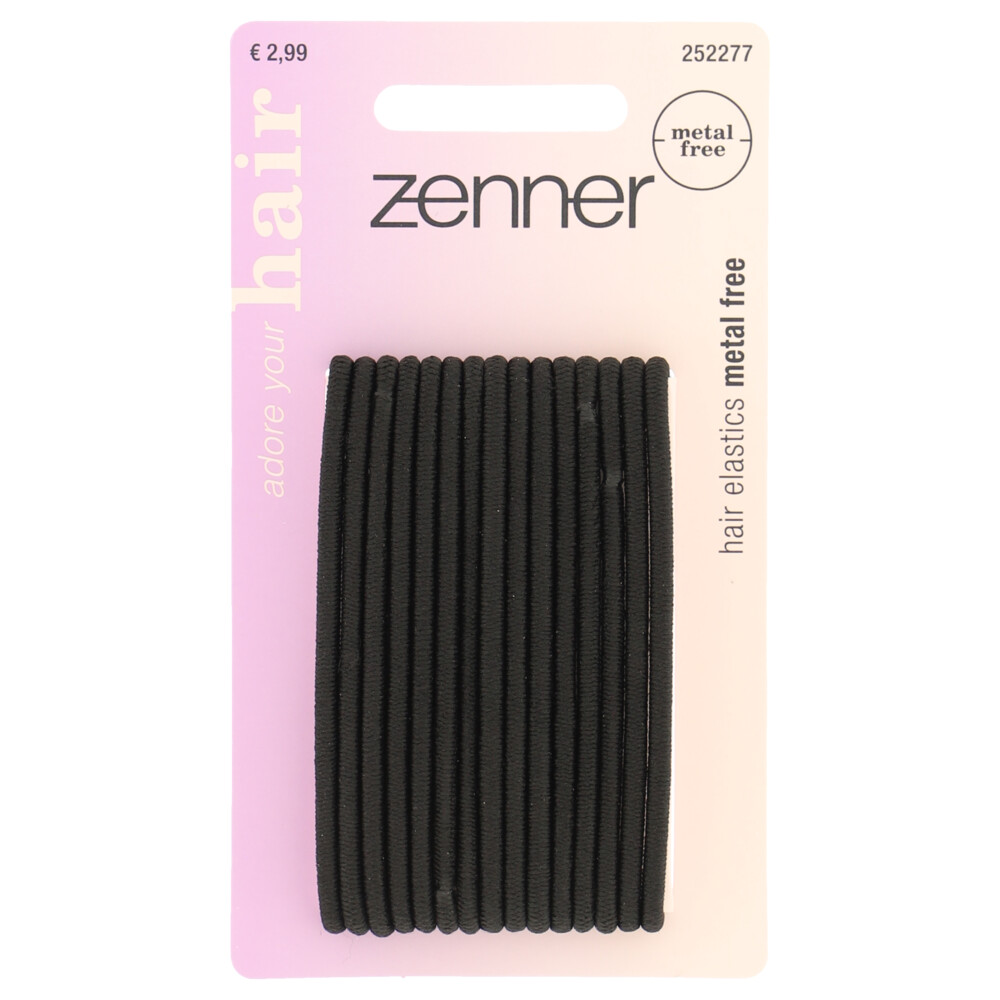 Zenner Elastieken Metal Free Zwart15 stuks