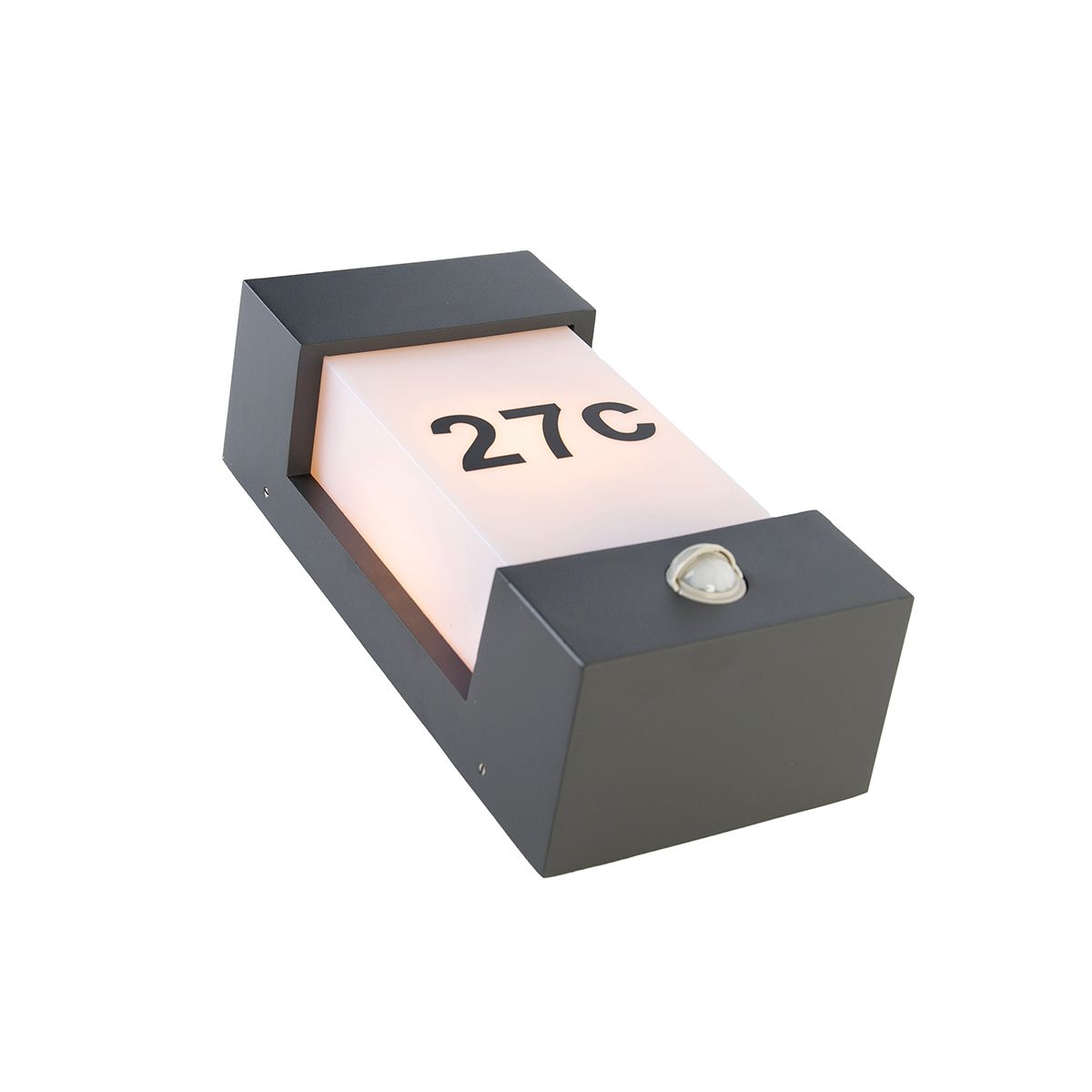 Buiten wandlamp donkergrijs IP44 bewegingssensor - Tide