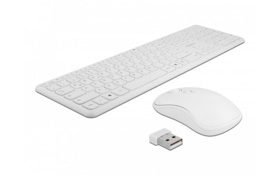 Tastatur-Maus-Set 12703 Wireless WeissSet aus Wireless-Tastatur und -Maus