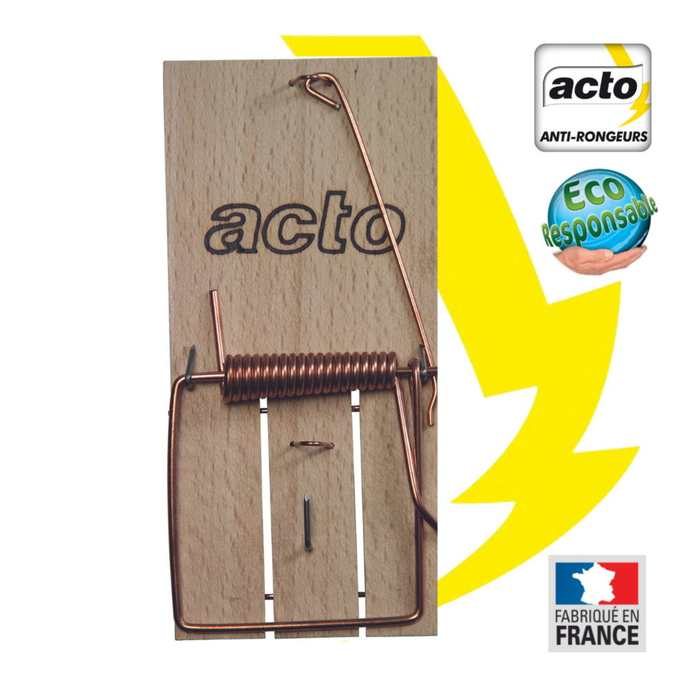 Acto pièges à souris - lot de 5 tapettes en bois