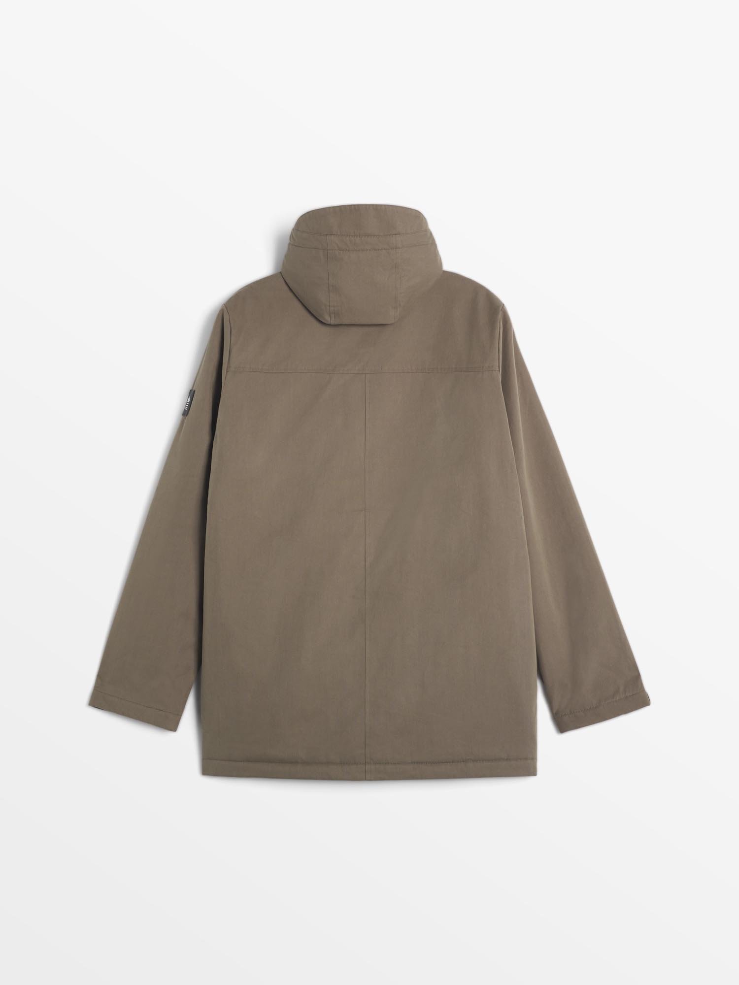 Veste Homme Imperméable Mi-Longue Kaki