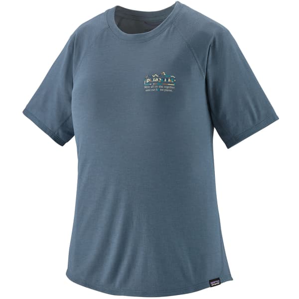 T-shirt randonnée PATAGONIA W'S CAP COOL TRAIL GRAPHIC SHIRT UNITY FITZ: UTILITY BLUE