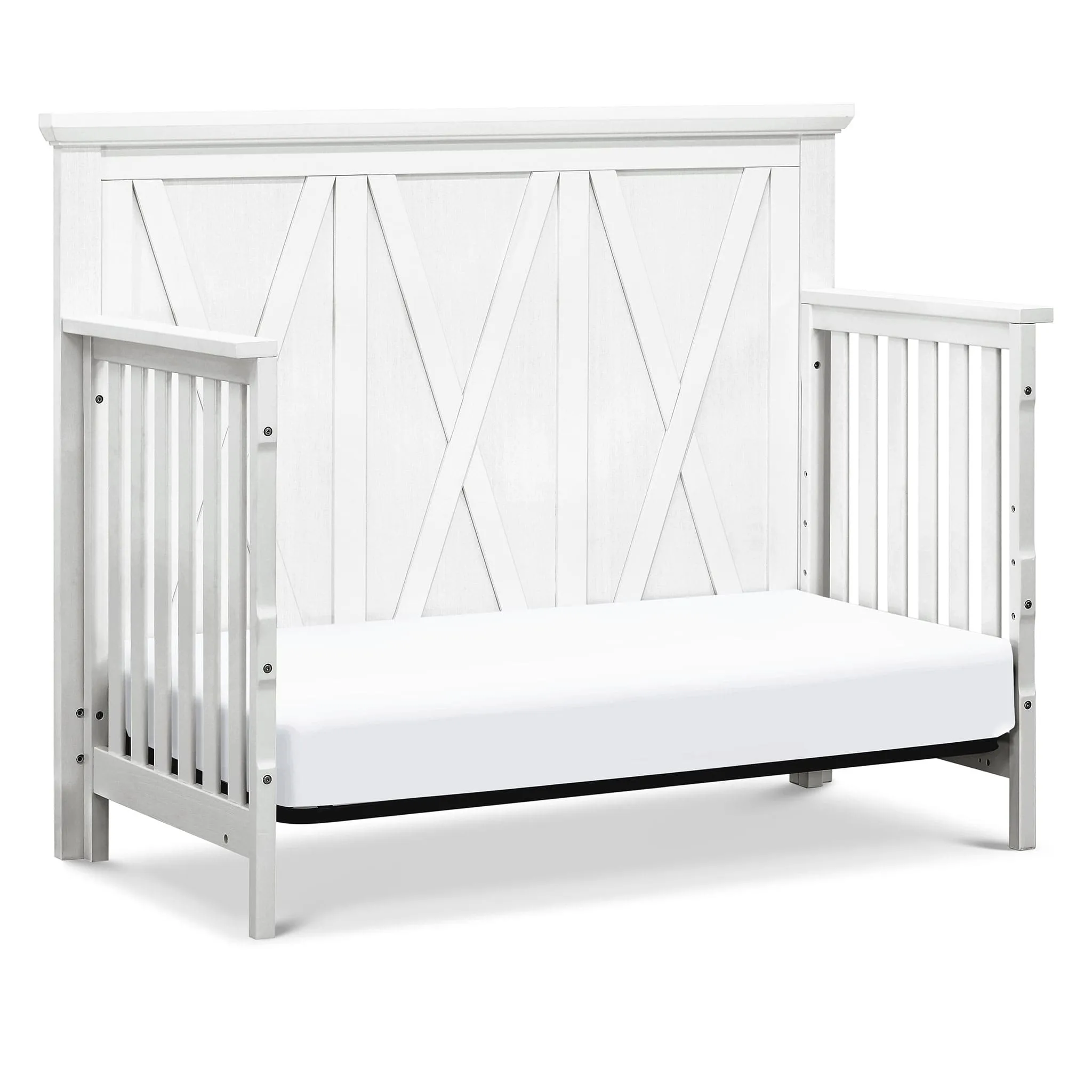 Million Dollar Baby Couchette Évolutive 3 en 1 Emory Farmhouse - Blanc Lin