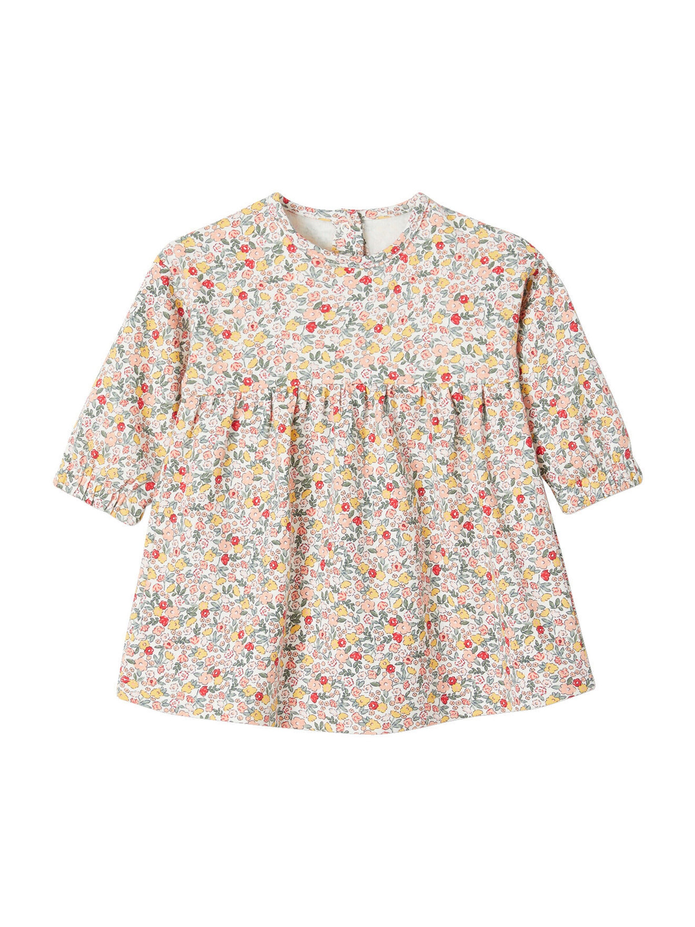 Vertbaudet Mädchen Baby-Set: Kleid, Strickjacke & Haarband koralle