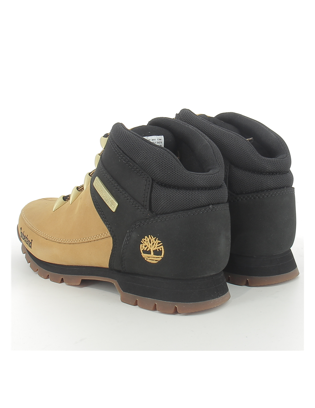 timberland boots homme euro sprint wheat/blk nubuck jaune/noir