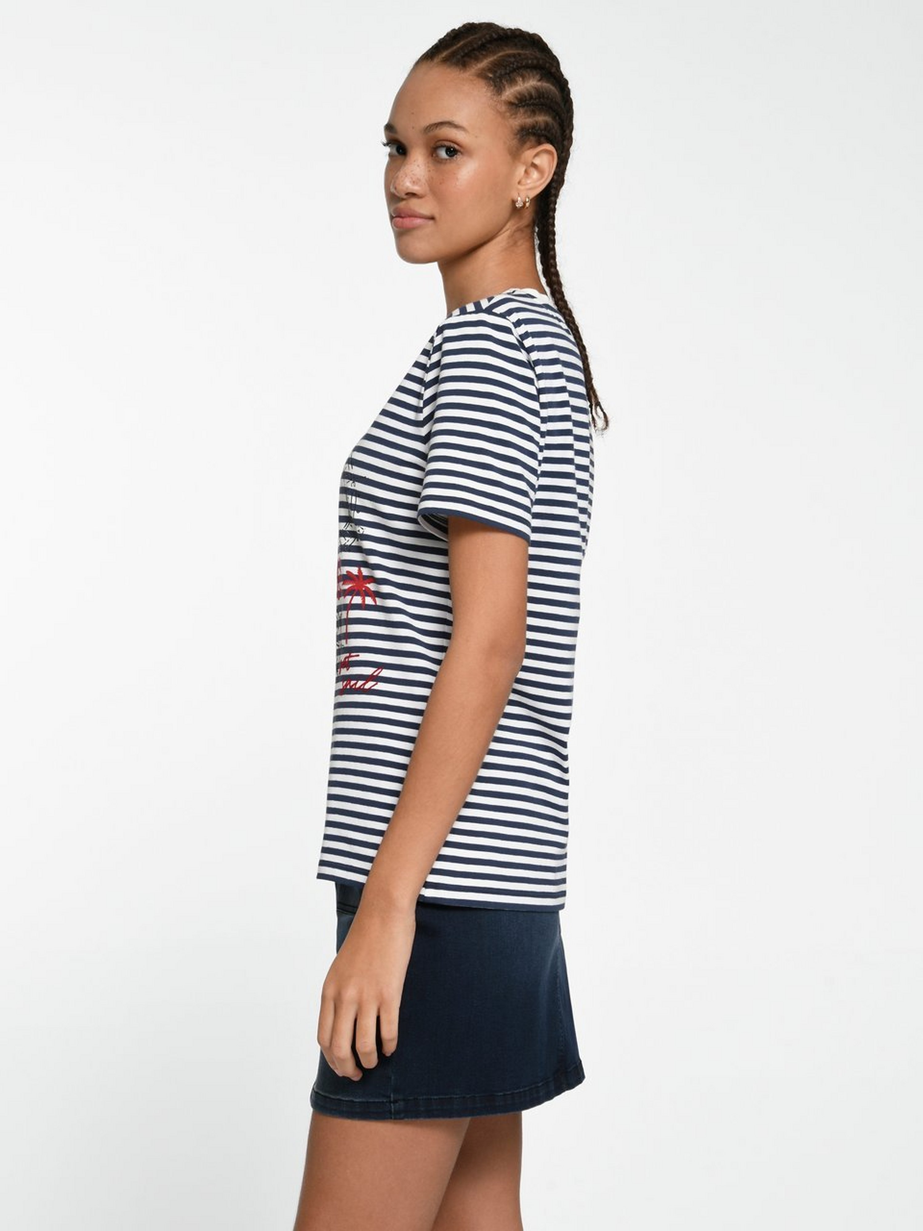 Rundhals-Shirt mit 1/2-Arm