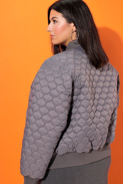 Bomberjacke, oversized, Stepp, Colorfutter