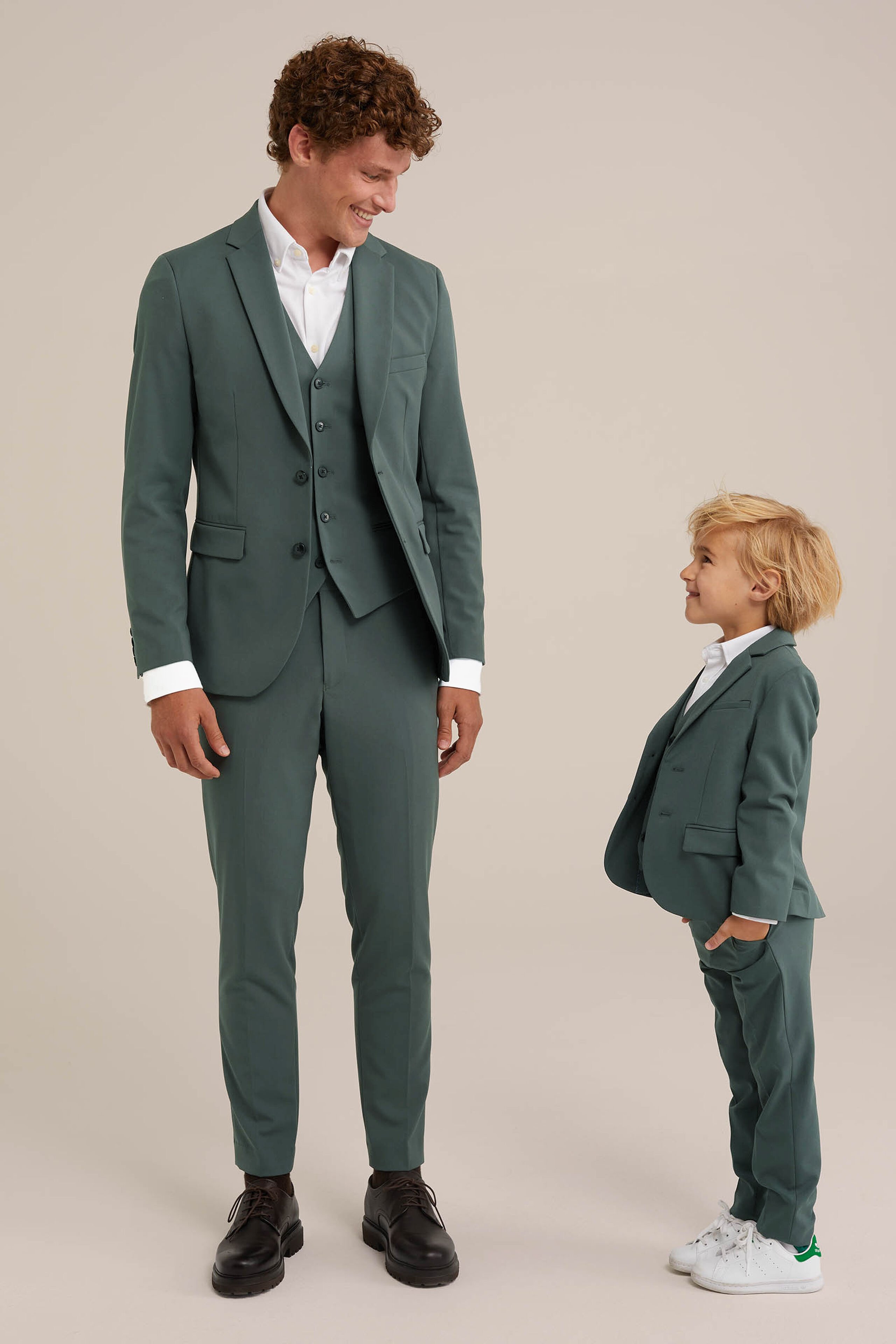 slim fit pantalon Fundamentals Groen