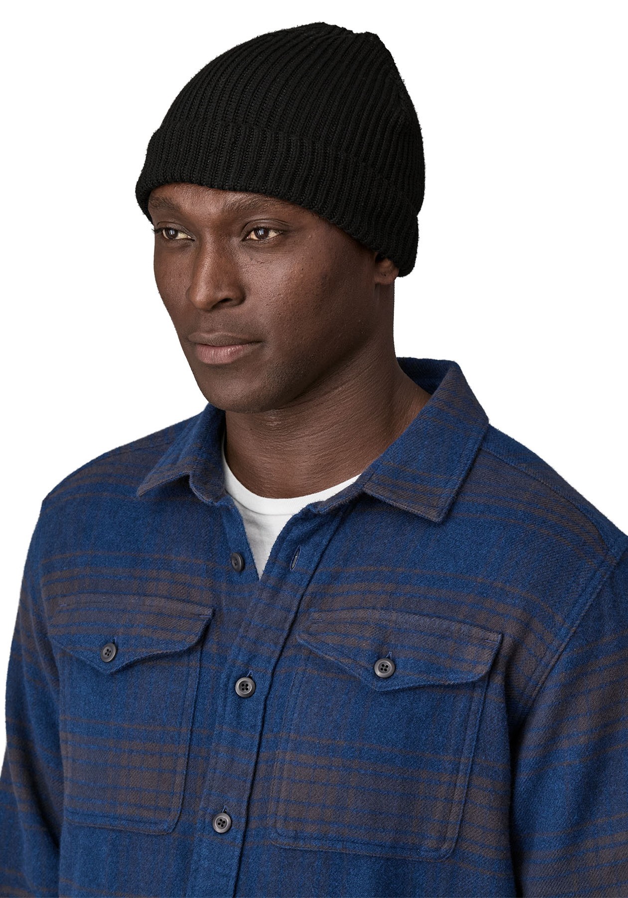 Patagonia Mütze Fisherman's Rolled Beanie Black