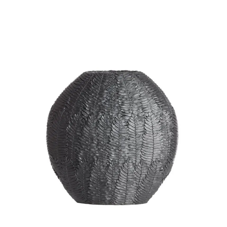 Light & Living - Nivica vaas deco 40,5x11x40 cm - mat zwart