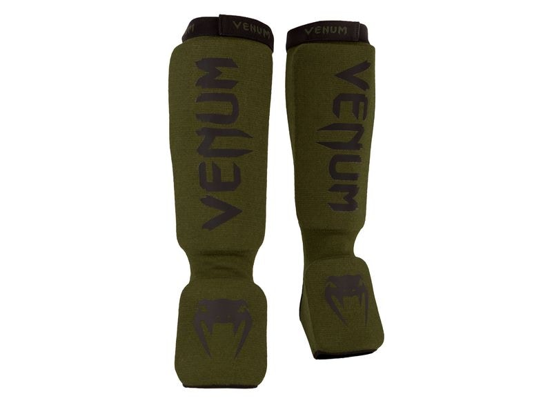 Venum Kontact Shin Guards Olivgrün/Schwarz, L Schienbeinschoner