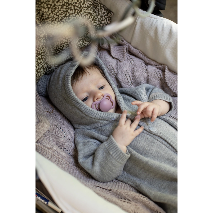 BIBS® Schnuller Supreme Fossil Grey & Mauve Silikon 0-6 Monate, 2 Stk.