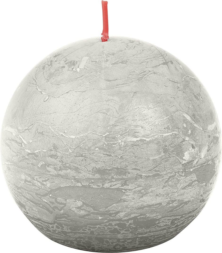 Bolsius bolkaars Rustiek Shine grijs 25 uur D 7,6 H 7,1 cm
