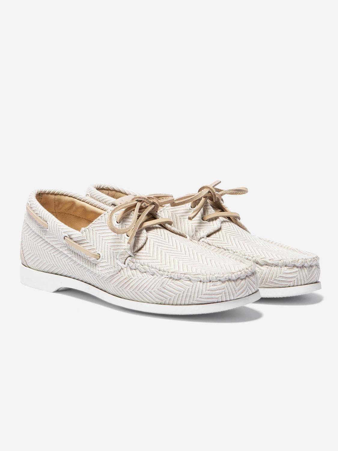 Chaussures Bateau Femme Coton  Beige