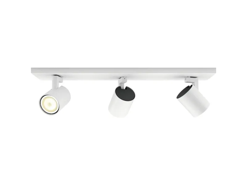 Philips Hue White ambiance Runner - Spotlys - LED-spot lyspære x 3 - GU10 - 5 W (tilsvarende 50 W) - klasse A - varmt til køligt hvidt lys - 2200-6500 K - hvid