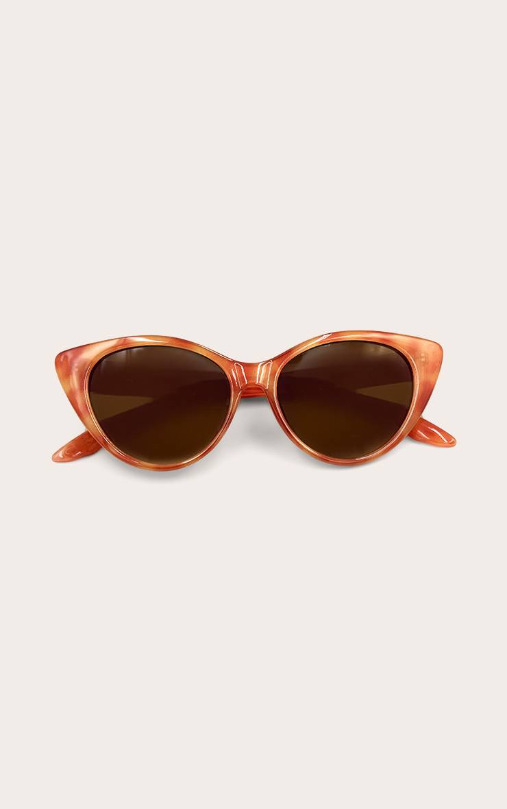 Tortoiseshell Lunettes De Soleil Œil De Chat Prononcé Écaille De Tortue Miel