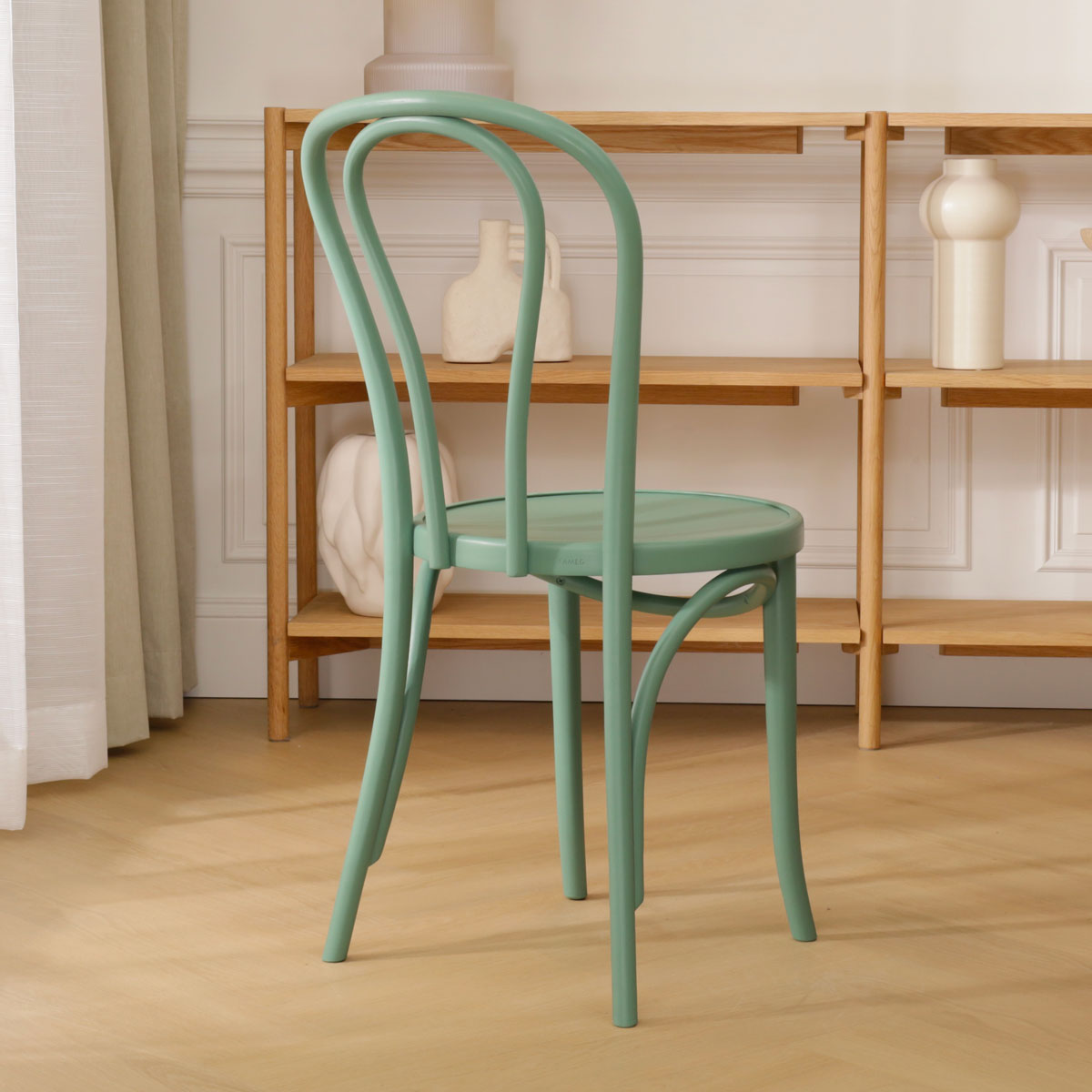 Houten bistrostoel Vienna no. 18  - groen