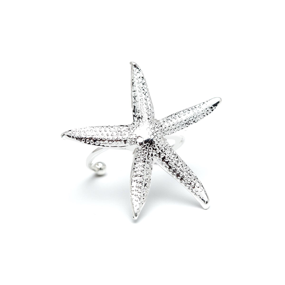 maxi bague étoile plaqué argent - CLÉIA