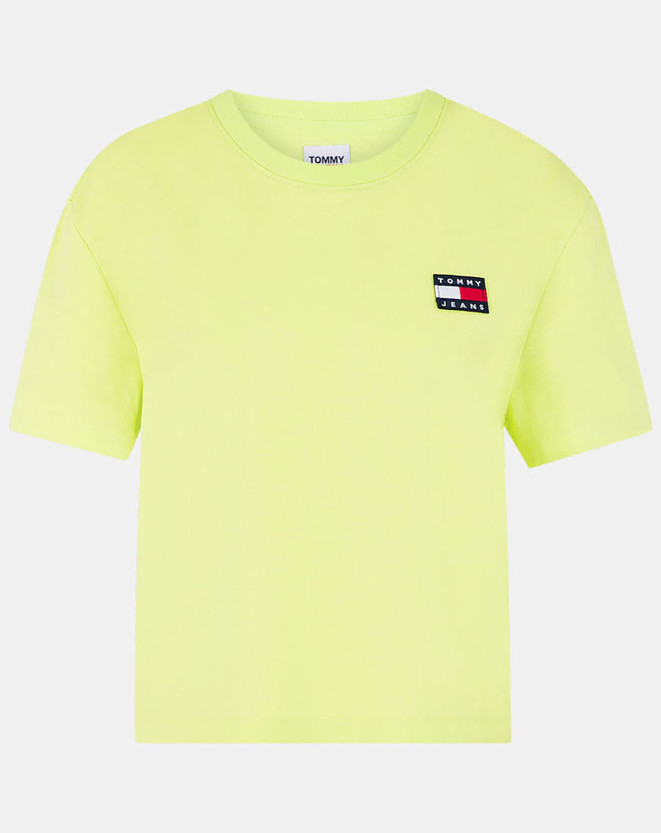 Tommy Jeans T-Shirt badge vert anis